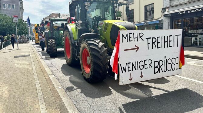 Demonstration von Bauern in Brüssel