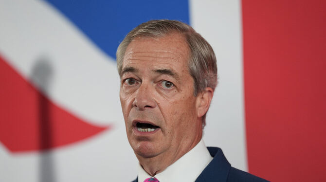 Nigel Farage gilt als einer der einflussreichsten Politiker des Königreichs.  FOTO: FULLER/PA WIRE/DPA