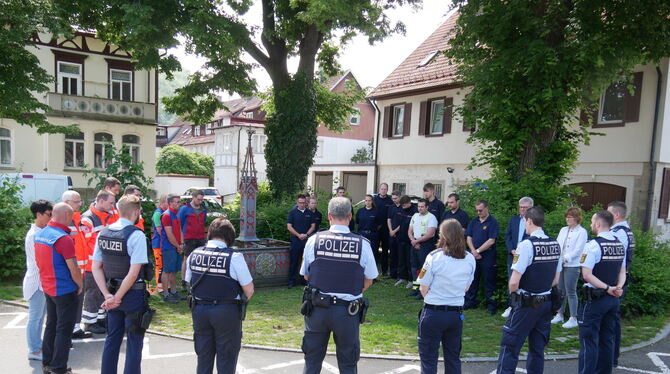 Eine Woche nach dem tödlichen Messerangriff auf den Polizisten Rouven Laur wurde im ganzen Land mit einer Gedenkminute um 11.34