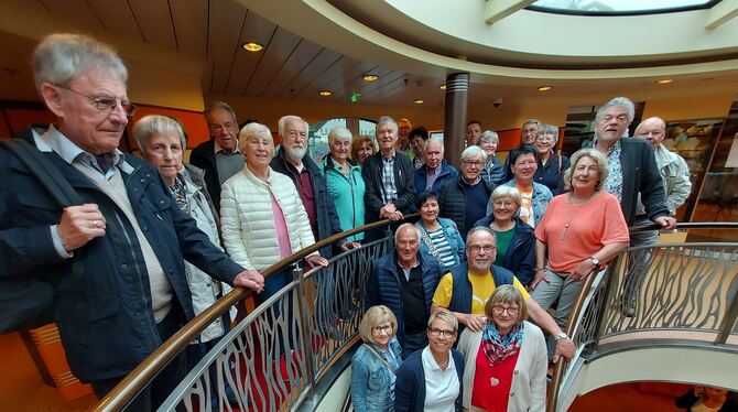 Gruppenbild auf dem Schiff