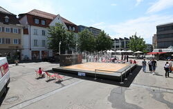 Betreten erwünscht: Die PlayFountain auf dem Reutlinger Marktplatz. 