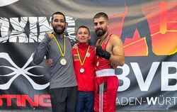 Erfolgreiche Boxer des SSV Reutlingen: (von links) Fawad Hamidi, Ali Movahed, Yigit Korkmaz.  FOTO: VEREIN
