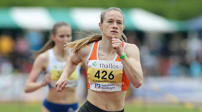 Vierte bei den deutschen Meisterschaften über 400 Meter Hürden:  Karoline Sauer vom  TSV Gomaringen.