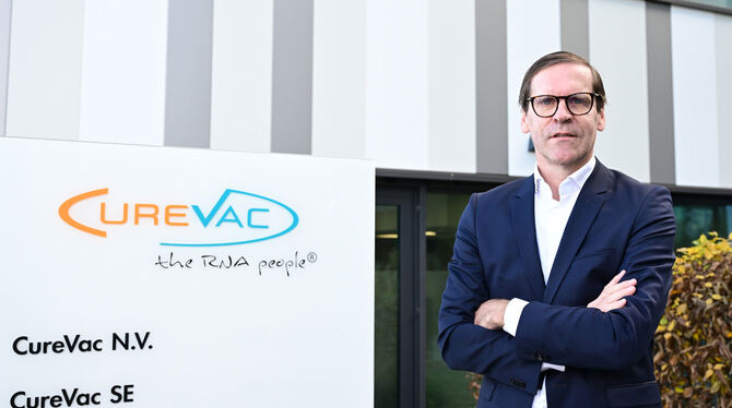 Alexander Zehnder, der Vorstandsvorsitzende des Biotechnologieunternehmens Curevac, aufgenommen am Firmensitz Tübingen.