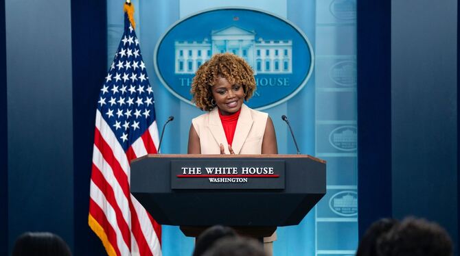 Pressekonferenz des Weißen Hauses in den USA