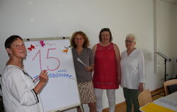 Die Hauptamtlichen bei der Betreuungsruppe für Hilfsbedürftige (von links): Karin Koch, Geschäftsführerin Gabi Mötzung, Hildegar