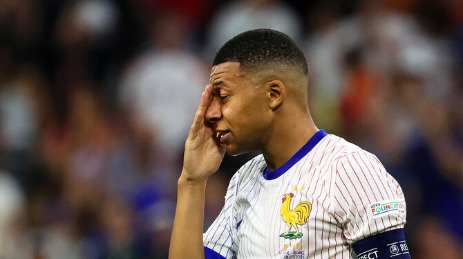 EM, Europameisterschaft, Euro24, Euro2024, EM24, EM2024, Semifinale, lby, bay Auch Superstar Kylian Mbappé enttäuscht - wie das gesamte französische Team.