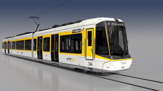 Finales Design für den Tram-Train: So soll die Regionalstadtbahn aussehen.