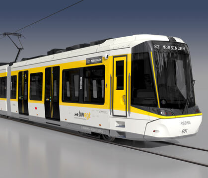 Finales Design für den Tram-Train: So soll die Regionalstadtbahn aussehen. 