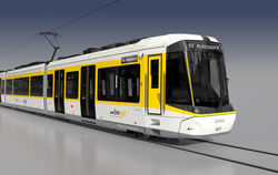 Finales Design für den Tram-Train: So soll die Regionalstadtbahn aussehen. 