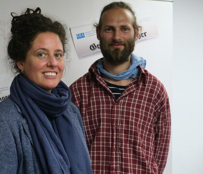 Politikwissenschaft trifft Tanzkunst: Riccarda Flemmer und Jakob Jautz beim Besuch in der GEA-Redaktion.