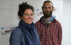 Politikwissenschaft trifft Tanzkunst: Riccarda Flemmer und Jakob Jautz beim Besuch in der GEA-Redaktion.