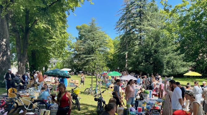 Bei sommerlichem Wetter und mit vielen Teilnehmern war der Stadtteil-Flohmarkt im Laiblinspark wieder eine gelungene Veranstaltu