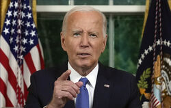 US-Präsident Joe Biden erklärt im Oval Office des Weißen Hauses in Washington seinen Rückzug aus dem Wahlkampf.