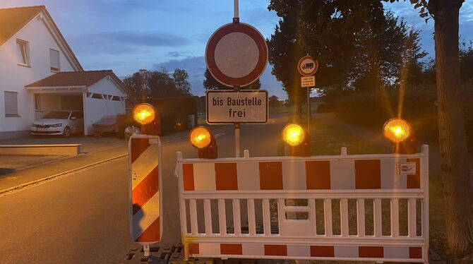 Endstation Banweg: Das Promillesträßle zwischen Ofterdingen und Bodelshausen ist vorerst nicht befahrbar. FOTO: MEYER