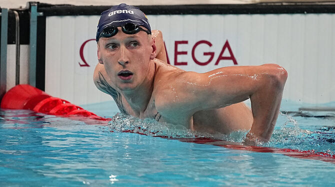 Der erste Teil seiner Olympia-Mission endet im Desaster: Florian Wellbrock. FOTO: KAPPELER/DPA