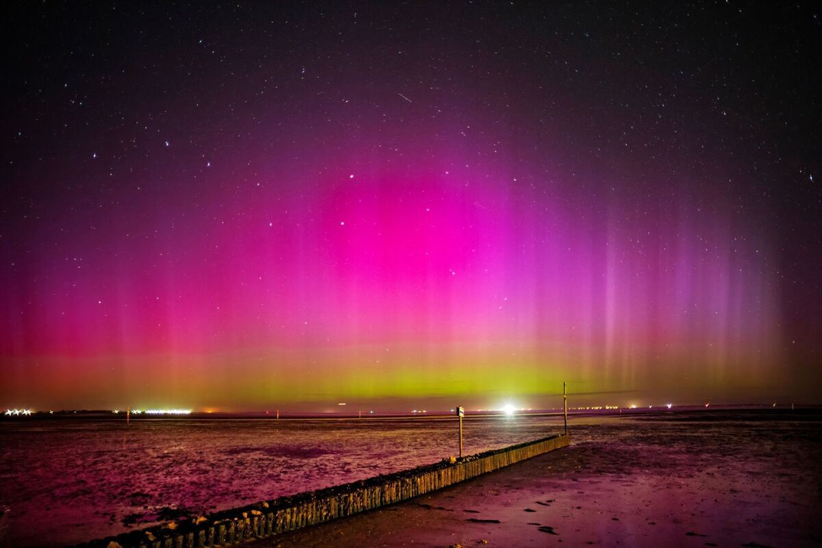 Polarlichter am Strand von Hooksiel