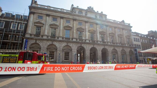 Brand im Somerset House in London