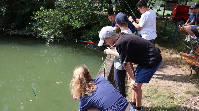 So mancher hatte einen Fisch an der Angel