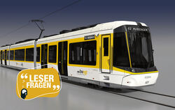 So sehen die Tram-Trains aus, die auf der Strecke der Regional-Stadtbahn Neckar-Alb durch die Region fahren sollen.