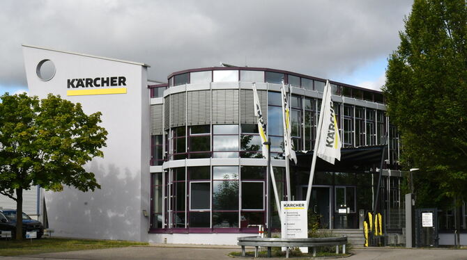 Blick auf den Standort der Kärcher Municipal GmbH im Industriegebiet Reutlingen-Nord/Kirchentellinsfurt (Mahden).