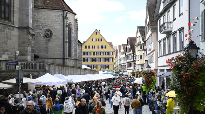 Die Besucher strömten am Sonntag in die Tübinger Altstadt