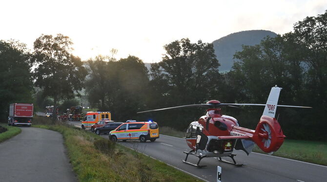 Die Unfallstelle an der Ortsgrenze zwischen Mössingen und Öschingen. FOTO: MEYER