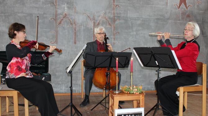 Das Musikertrio hatte zur Lesung die passende Musik ausgesucht.