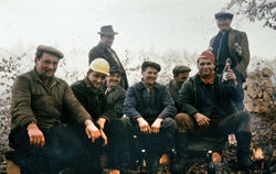 Im Winter gingen die Wannweiler Bauern zum Holzmachen in den Wald. Dieses Bild ist um 1960 entstanden.