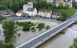 Nach tagelangen Regenfällen hatte sich der Neckar in Mittelstadt im Juni diesen Jahres in einen reißenden Fluss verwandelt.