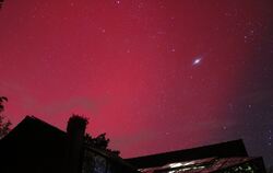 Bei sternenklarem Himmel, waren die Polarlichter über Genkingen zu sehen.