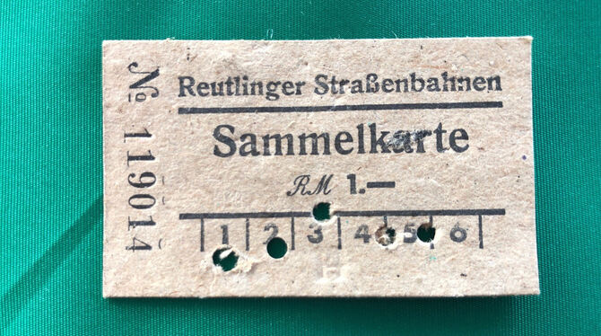 Original Sammelkarte für eine Reichsmark, das gesetzliche Zahlungsmittel zwischen 1924 und 1948. FOTO: REICHERTER