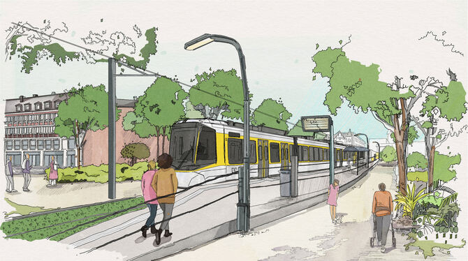 Regional-Stadtbahn Visualisierung Innenstadt