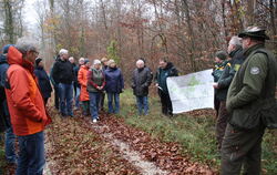 So sieht der Bad Uracher Stadtwald auf einer forstwirtschaftlichen Karte aus: Die Vertreter des Forstes gaben beim Waldumgang Ei