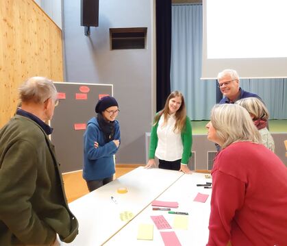 Die Engstinger hatten im Workshop die Gelegenheit, eigene Ideen einzubringen.  FOTO: WURSTER