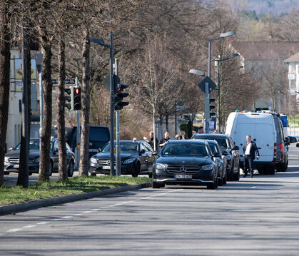 Großes Polizeiaufgebot bei der Reichsbürger-Razzia. 