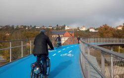 Finde den Fehler! Die neue RadbrückeTübingen ist streng genommen für Fußgänger tabu.