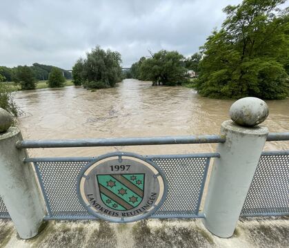 Hochwasser- und Starkregenereignisse nehmen immer mehr zu. Hier ein Bild vom Neckar, der sich zu einem reißenden Strom entwickel