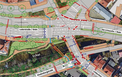 Neue Brücke für Fußgänger, Gehweg auf der alten Brücke für Radler und Straße für die Autofahrer. So sieht die Lösung der Verwalt