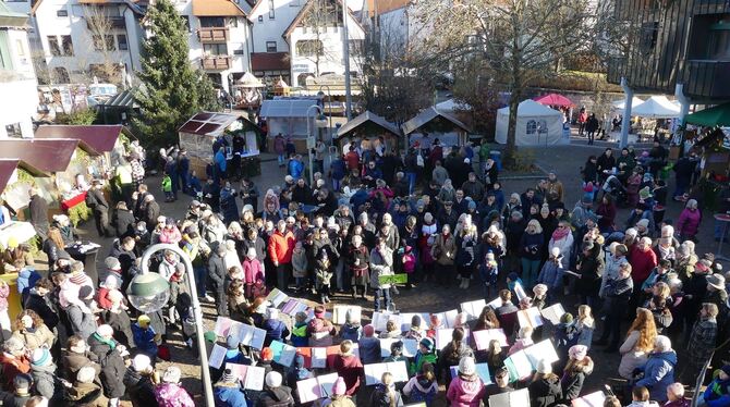 Kleiner Marktplatz, großer Andrang in Pliezhausen.  FOTOS: SANDER