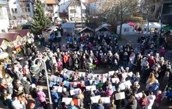 Kleiner Marktplatz, großer Andrang in Pliezhausen.  FOTOS: SANDER