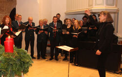 Der Sängerbund Lichtenstein begeistert die Zuhörer beim traditionellen Adventskonzert in der Johanneskirche. FOTO: LEIPPERT