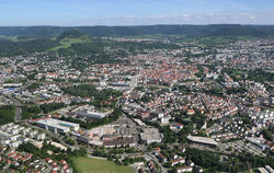 Reutlingen Panorama von Ost bis West. Luftbild: Grohe