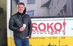 Holger Kimmerle aus Rommelsbach bei den Dreharbeiten für "Soko Stuttgart"