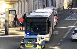 In diesem Linienbus, der in der Reutlinger Gartestraße eine Vollbremsung machen musste, wurden zwei Fahrgäste verletzt.