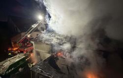 Als die Feuerwehr am Brandort in der Dettinger Schillerstraße eintraf, stand der Anbau bereits im Vollbrand.