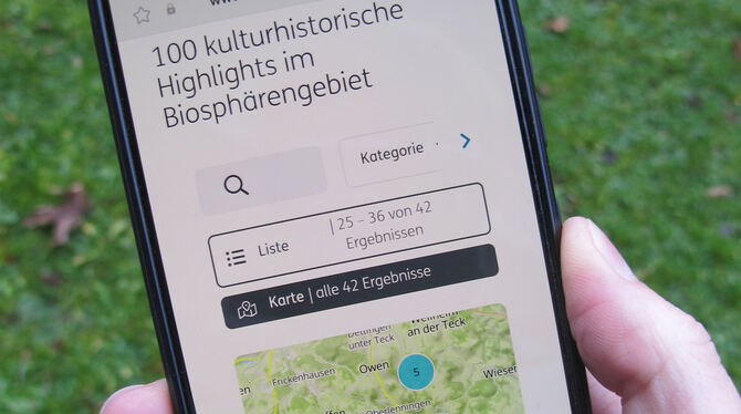 Die Online-Sammlung der 100 historisch-kulturellen Highlights im Biosphärengebiet Schwäbische Alb ist für das Smartphone optimie