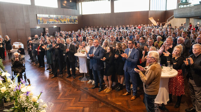 Rund 500 Besucher beim Neujahrsempfang der Stadt Metzingen in der Stadthalle.