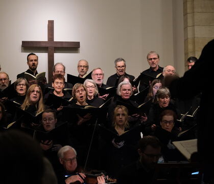 Die Kantorei Collegium Vocale und das Martinskollegium Pfullingen.