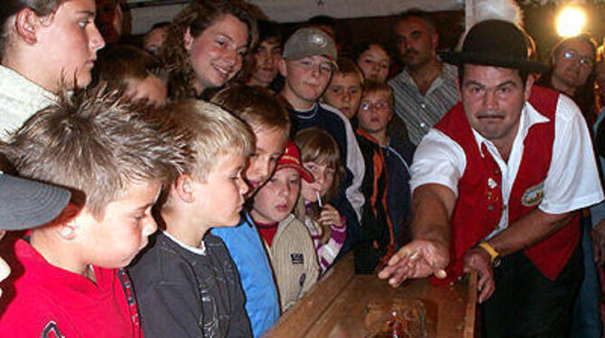 Zünftig, aber sieglos: Pfronstettens Vorjahres-Bierkönig Claus Fritz.
FOTO: LPT